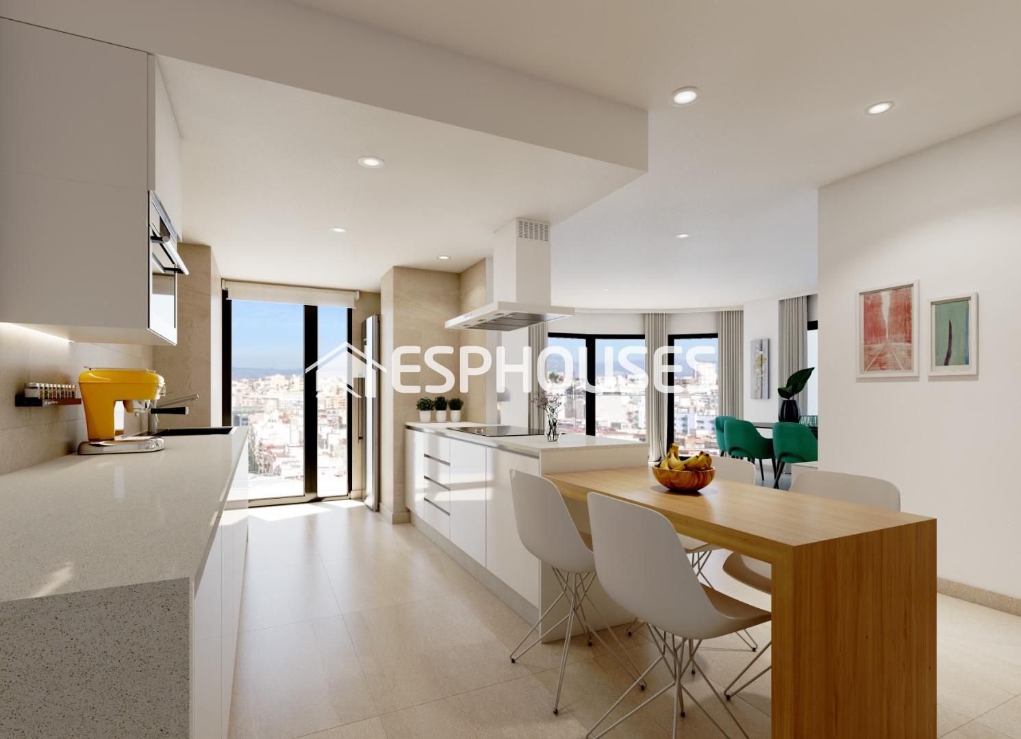 Kitchen of Apartment for sale in Alicante / Alacant  with Terrace, Balcony and Community pool