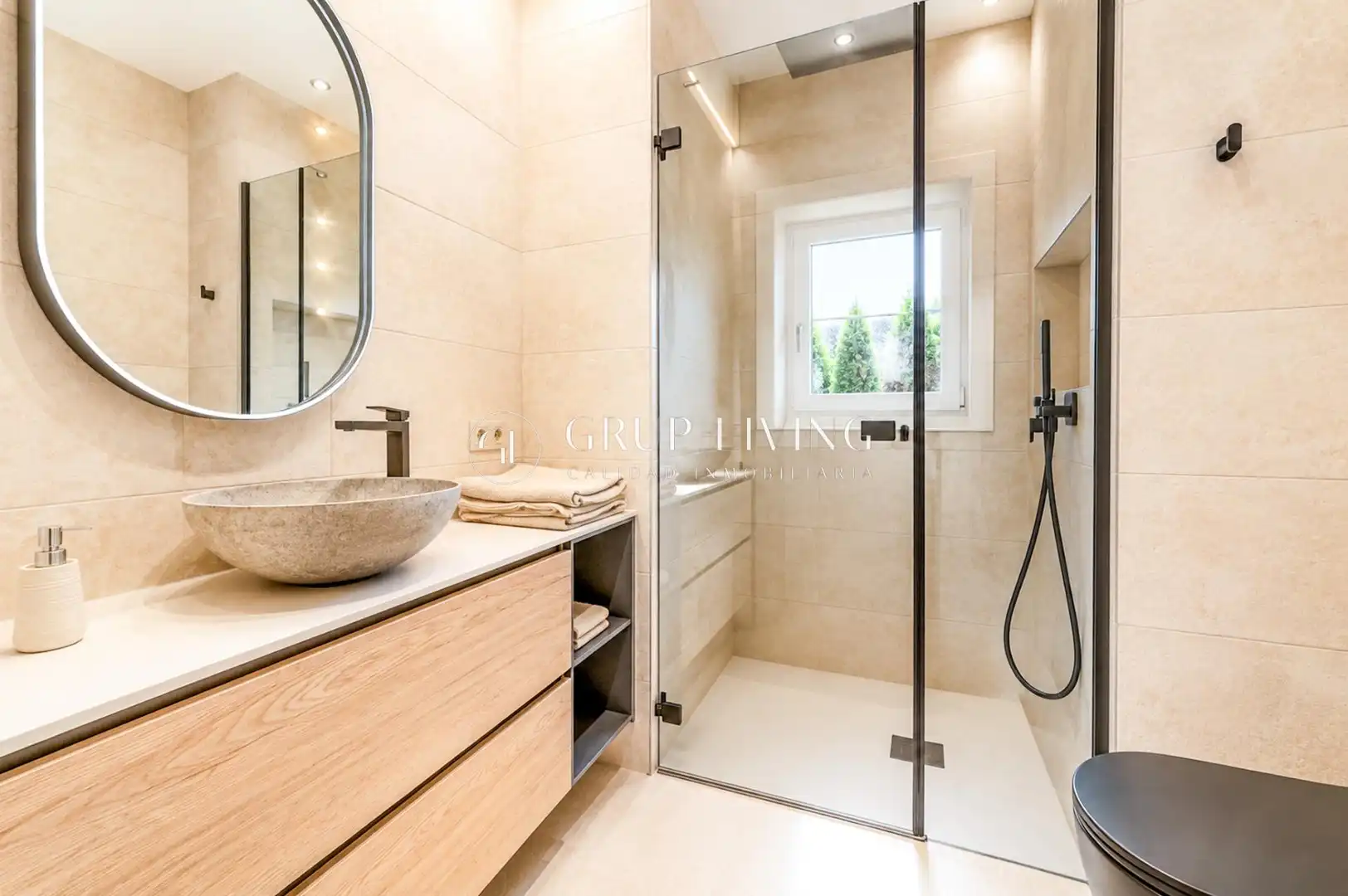 Badezimmer von Haus oder Chalet zur Miete in Sitges mit Klimaanlage, Heizung und Privatgarten