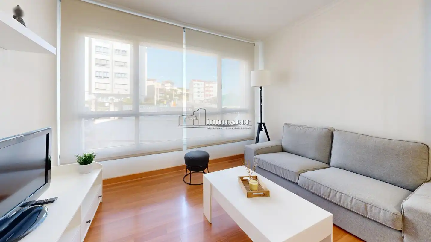 Sala de estar de Piso de alquiler en A Coruña Capital  con Calefacción y Amueblado