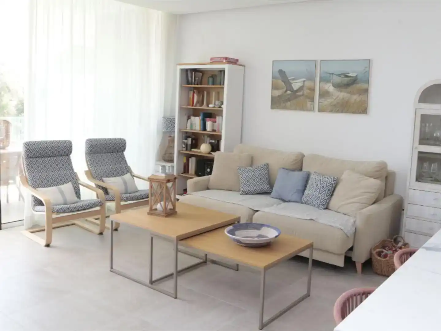 Sala d'estar de Pis de lloguer en Las Tres Piedras - Costa Ballena