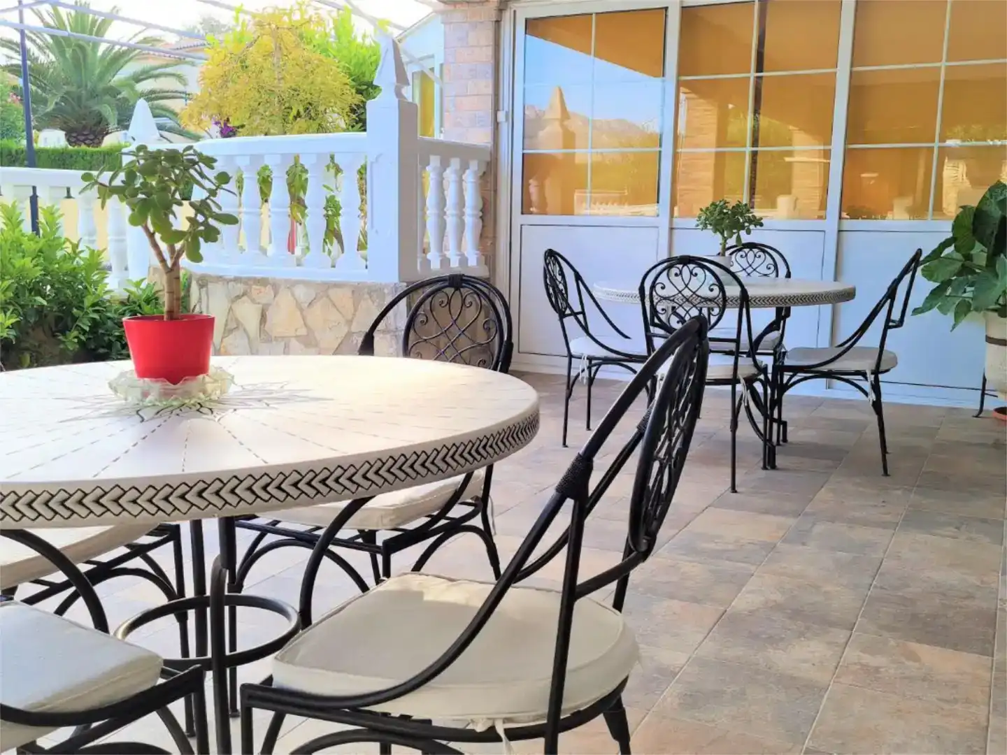 Terrasse von Haus oder Chalet zur Miete in Dénia mit Klimaanlage, Privatgarten und Schwimmbad