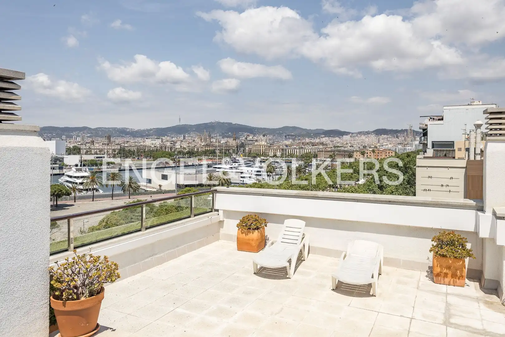 Terrasse von Wohnung zur Miete in Barcelona mit Klimaanlage, Heizung und Parkett