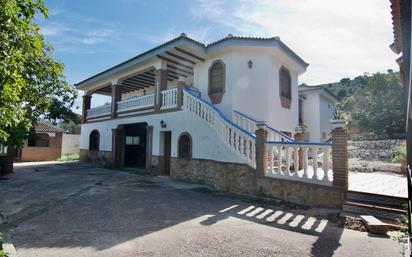 Exterior view of House or chalet for sale in Málaga Capital  with Air Conditioner, Terrace and Swimming Pool