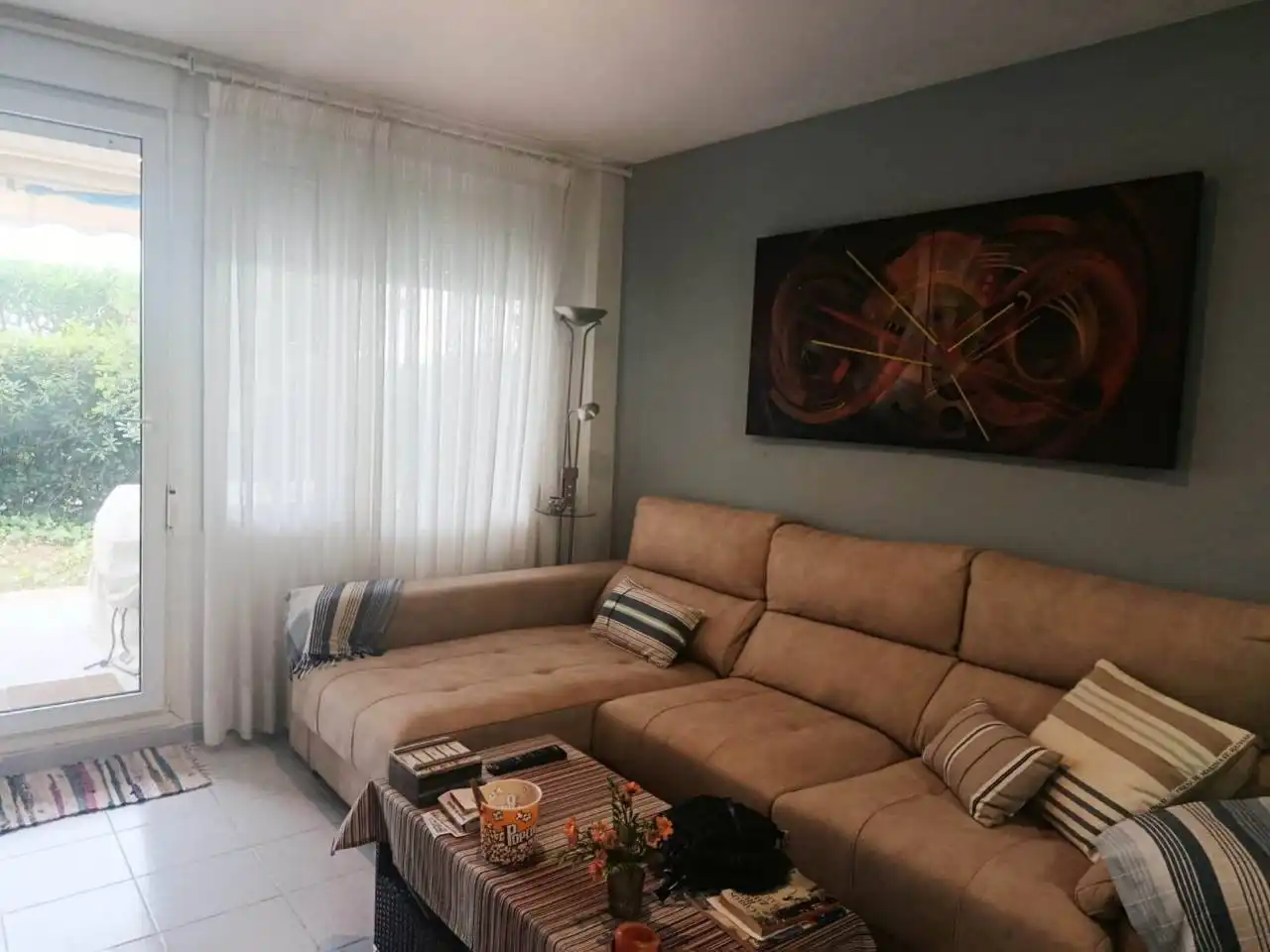 Living room of Flat for sale in Vinaròs  with Private garden, Terrace and Furnished