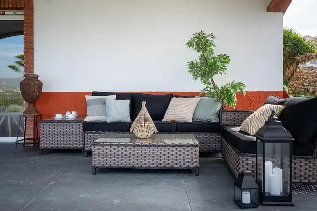Terraza de Finca rústica en venta en La Riera de Gaià con Aire acondicionado, Calefacción y Jardín privado