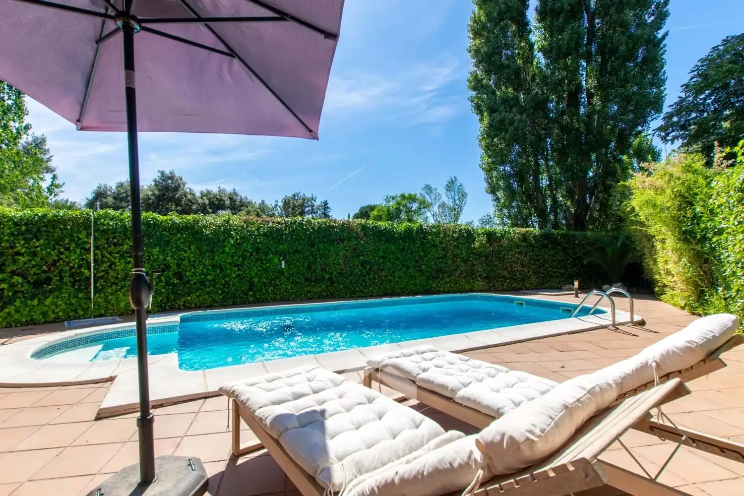 Swimming pool of Houses for sale in Las Rozas de Madrid  with Storage room