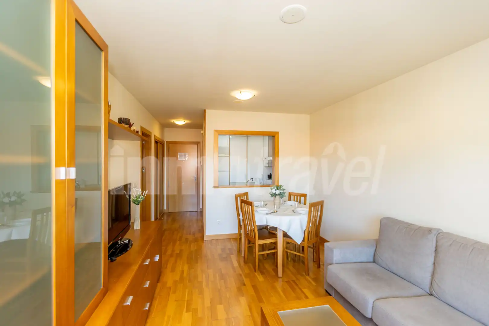 Sala d'estar de Apartament en venda en Sanxenxo amb Calefacció, Parquet i Terrassa