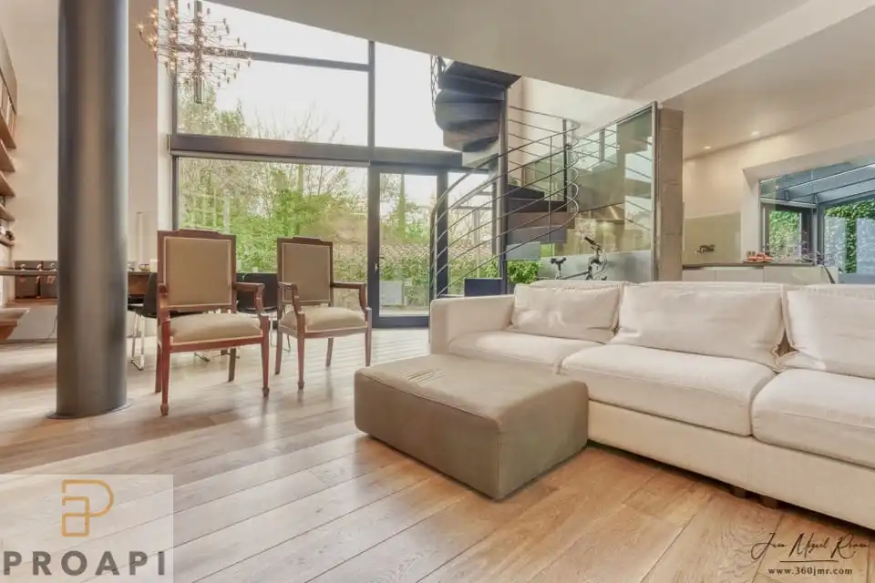 Sala d'estar de Pis en venda en Girona amb Aire condicionat i Jardí privat