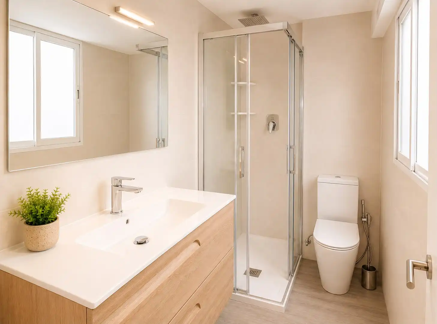 Baño de Piso de alquiler en Valencia con Aire acondicionado, Parquet y Amueblado
