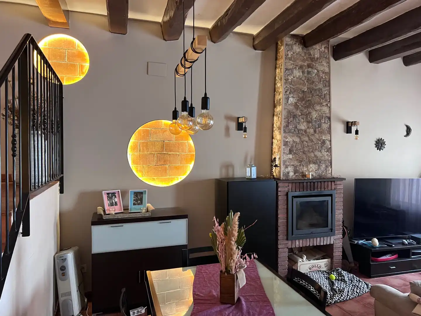 Wohnzimmer von Haus oder Chalet zum Verkauf in Vilassar de Dalt mit Terrasse und Ofen