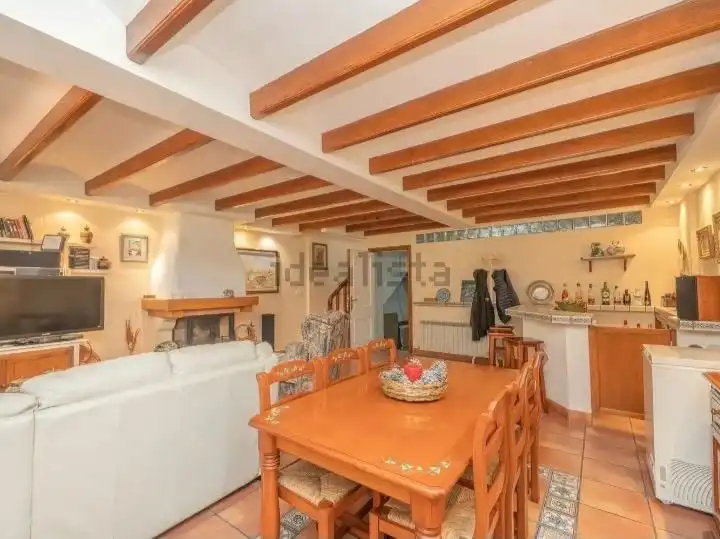 Comedor de Casa adosada en venta en Alicante / Alacant con Aire acondicionado, Calefacción y Jardín privado