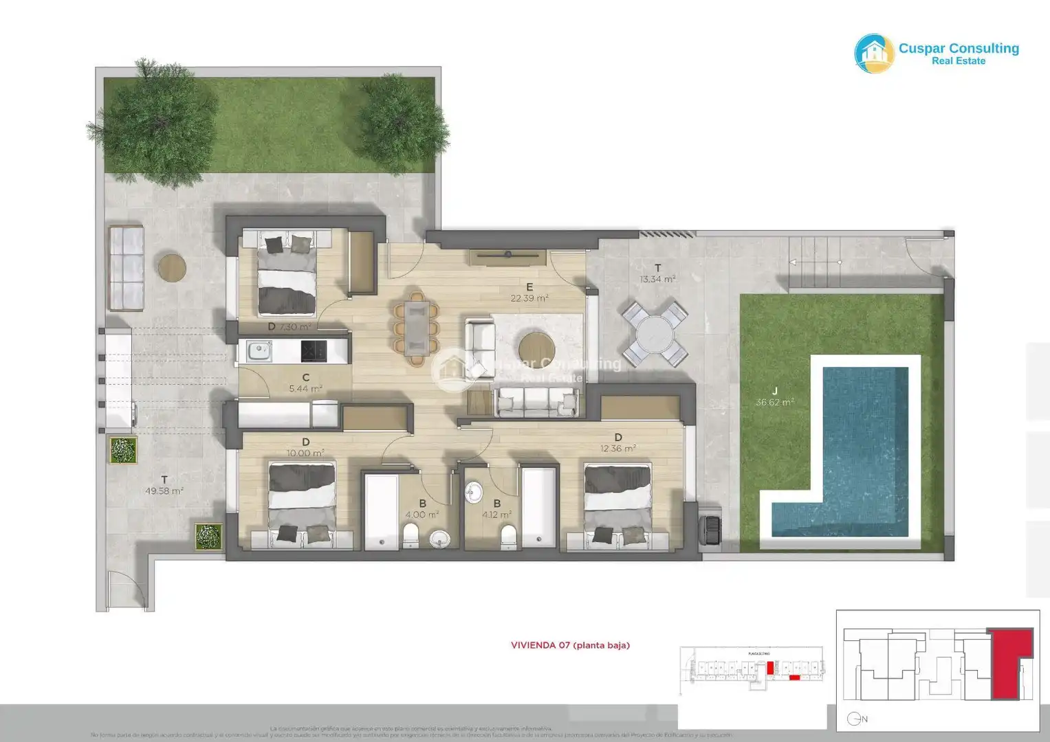 Apartamento en venta en Cartagena con Aire acondicionado, Calefacción y Jardín privado