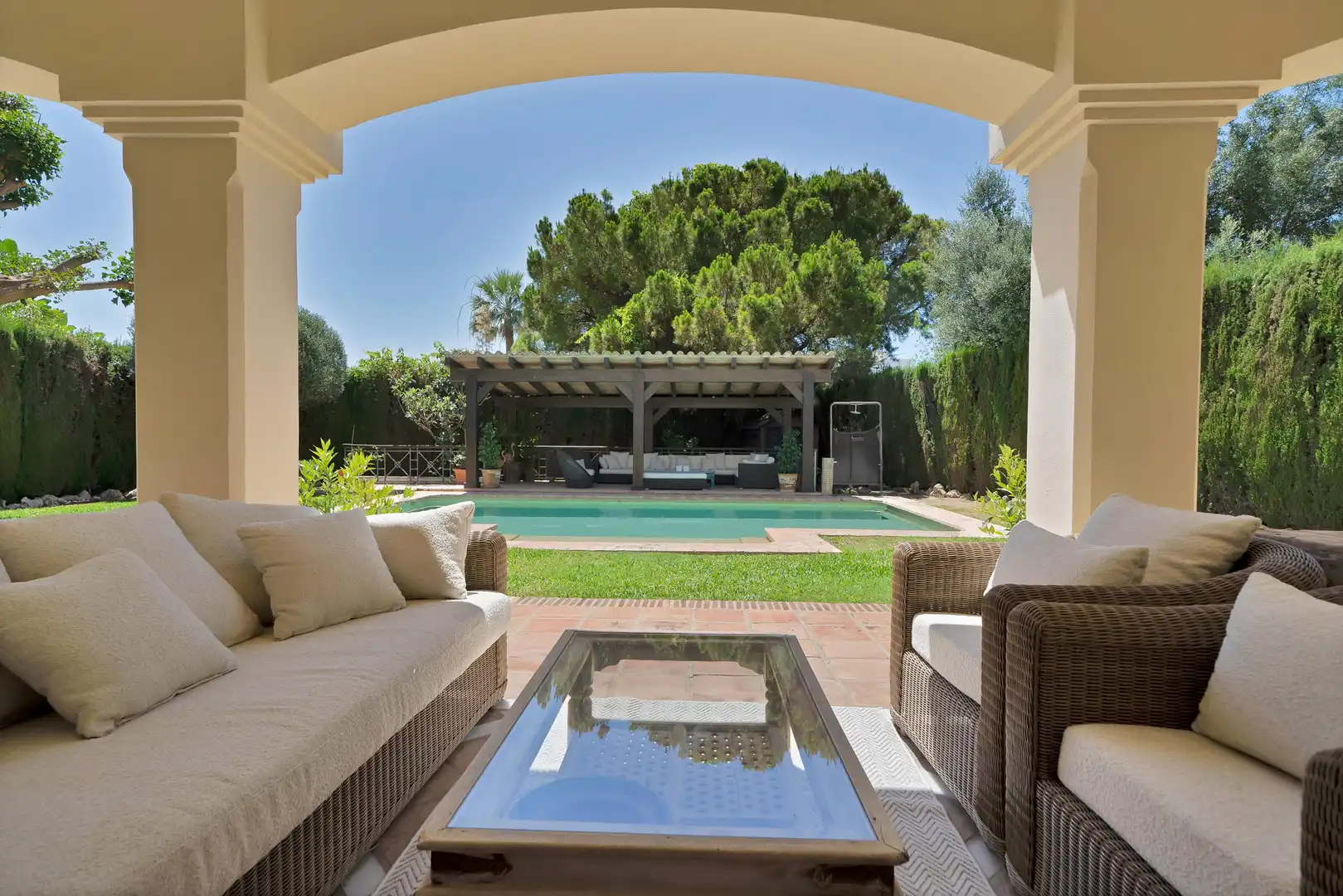 Terraza de Casa o chalet en venta en Marbella con Calefacción, Jardín privado y Terraza