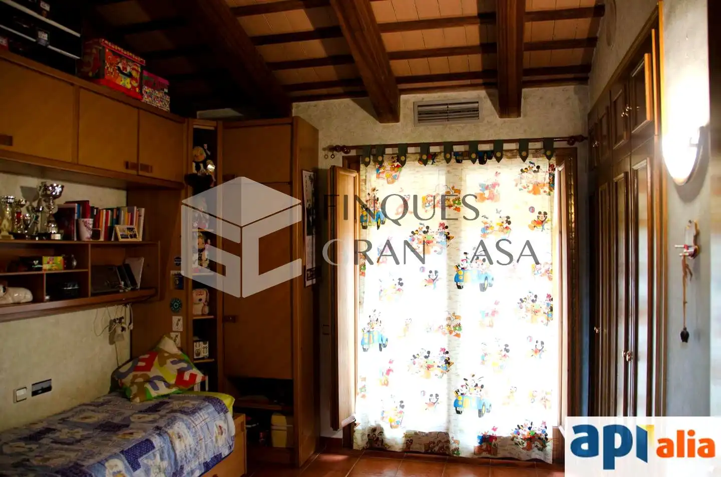 Schlafzimmer von Country house zum Verkauf in Sant Antoni de Vilamajor mit Privatgarten, Parkett und Terrasse