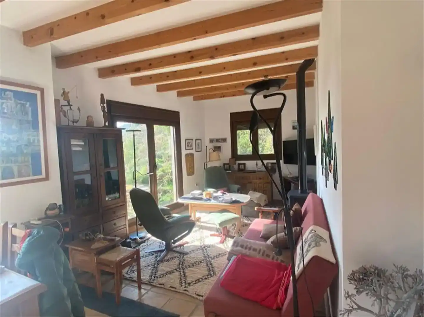 Sala de estar de Finca rústica en venta en Arenas, Málaga