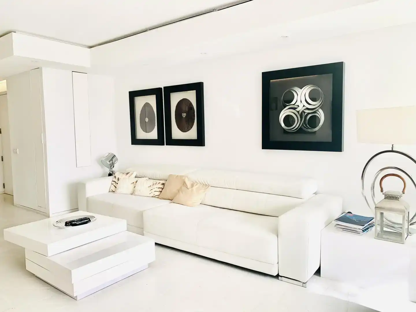 Sala de estar de Apartamento de alquiler en Marina Botafoc - Platja de Talamanca