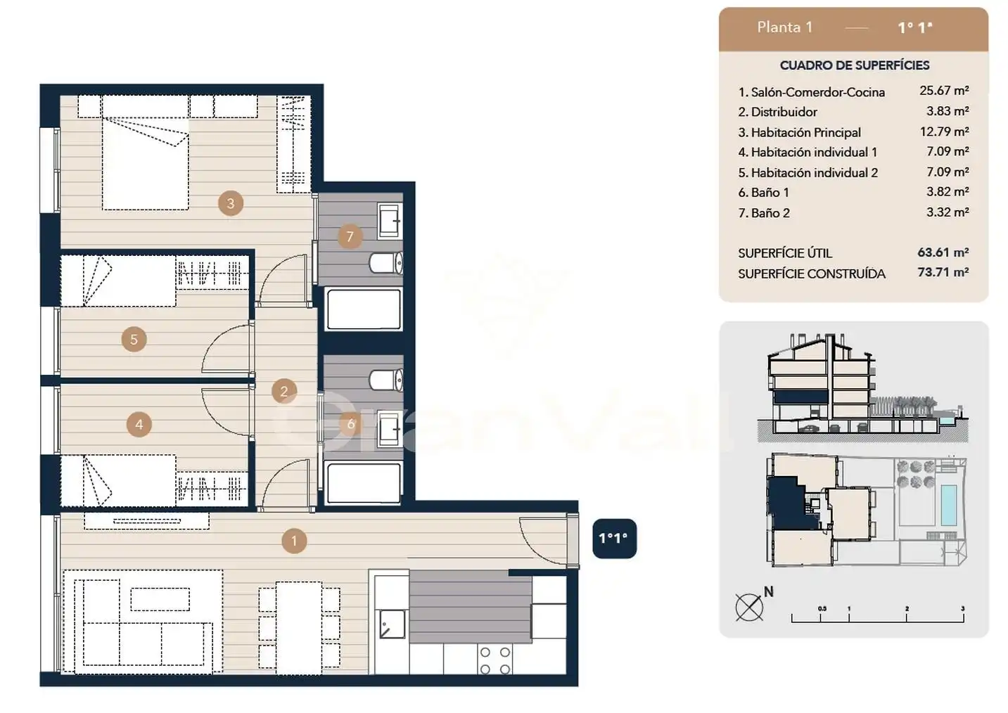 Bedroom of Apartments for sale in Puigcerdà  with Private garden, Parquet flooring and Balcony