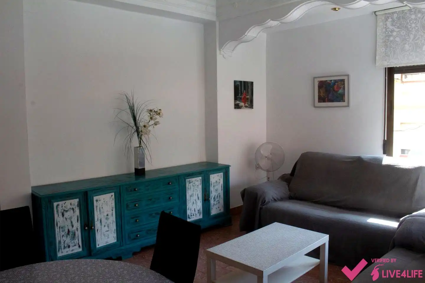 Wohnzimmer von Wohnung zur untervermieten in Valencia mit Möbliert