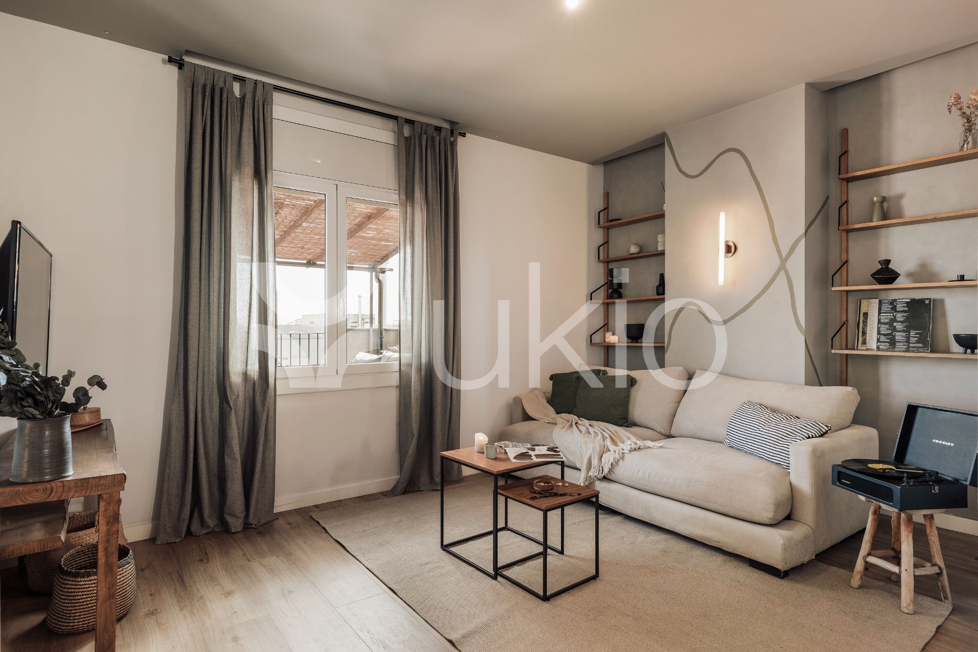 Living room of Flat to rent in  Barcelona Capital  with Air Conditioner, Heating and Terrace