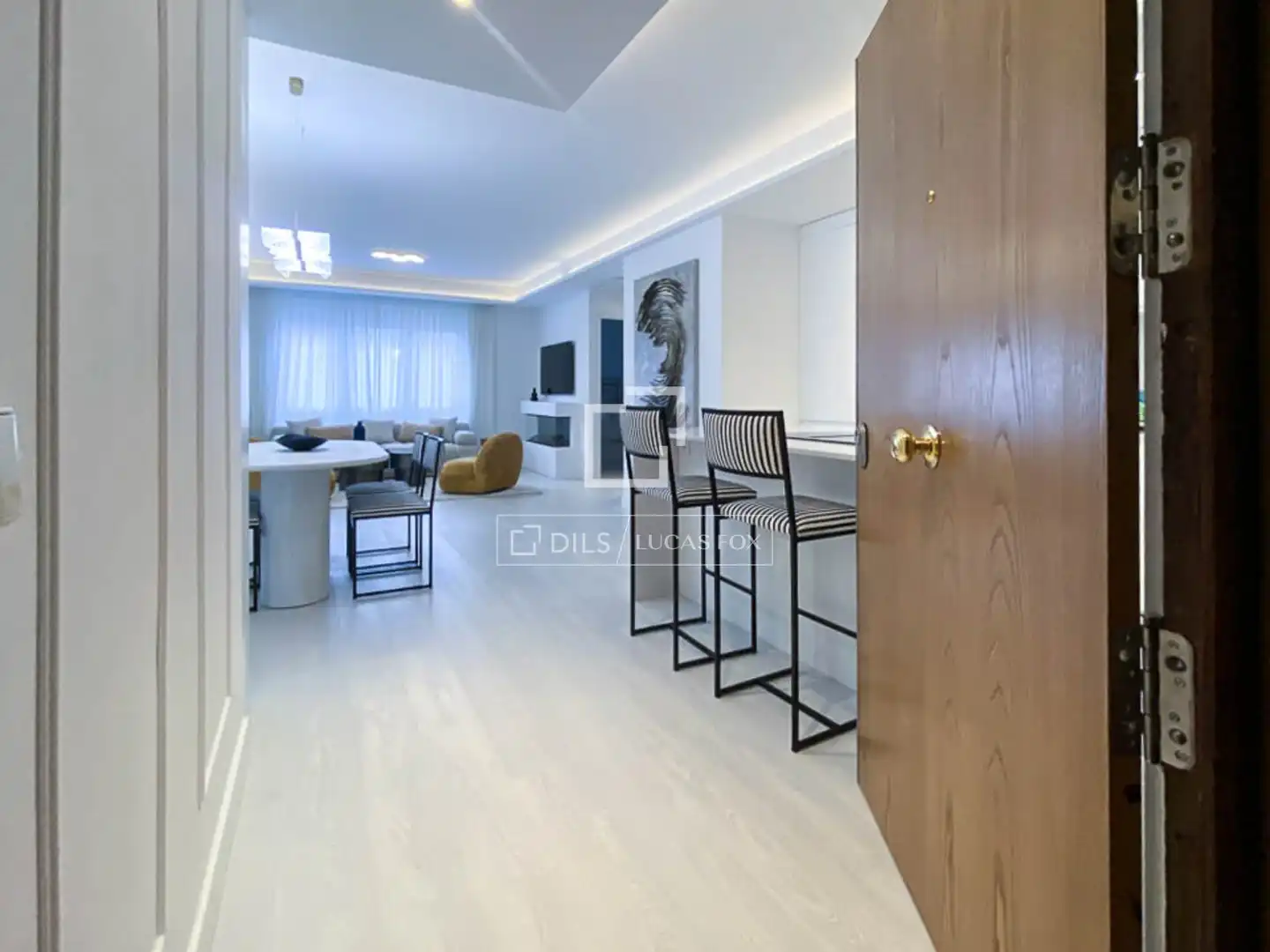 Sala de estar de Piso de alquiler en Sant Miquel de Fluvià con Aire acondicionado, Parquet y Amueblado