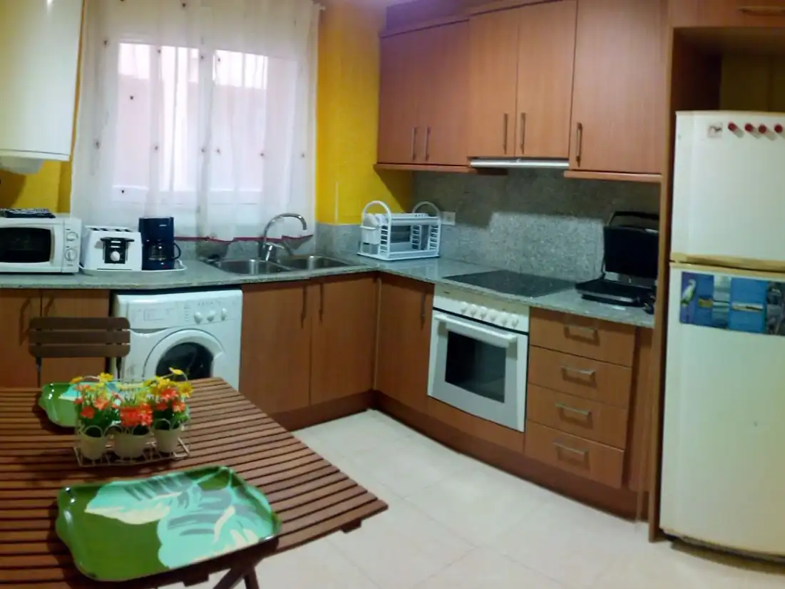 Kitchen of Flat for rent in Camarles  with Air Conditioner, Heating and Private garden