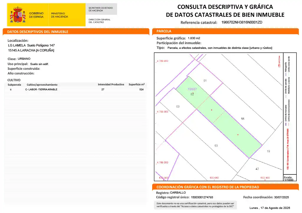 Wohnbaugrundstück zum Verkauf in Lugar Lamela 1, imagen 3