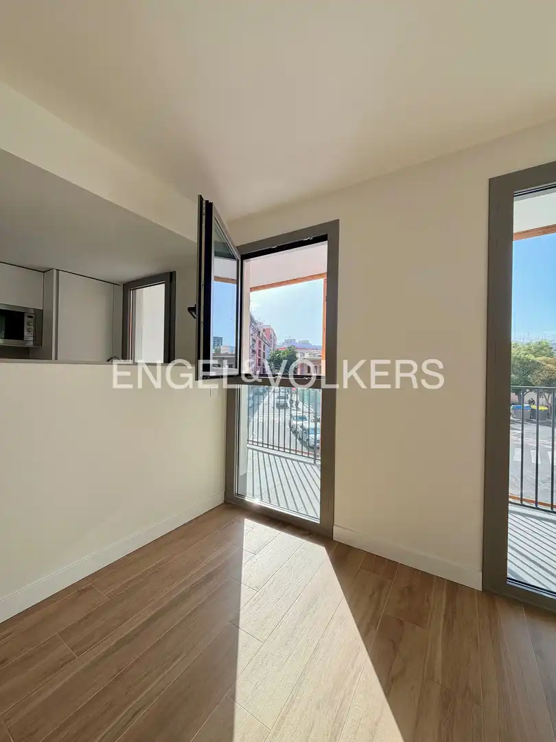 Balcony of Flat for rent in Valencia  with Air Conditioner, Heating and Private garden