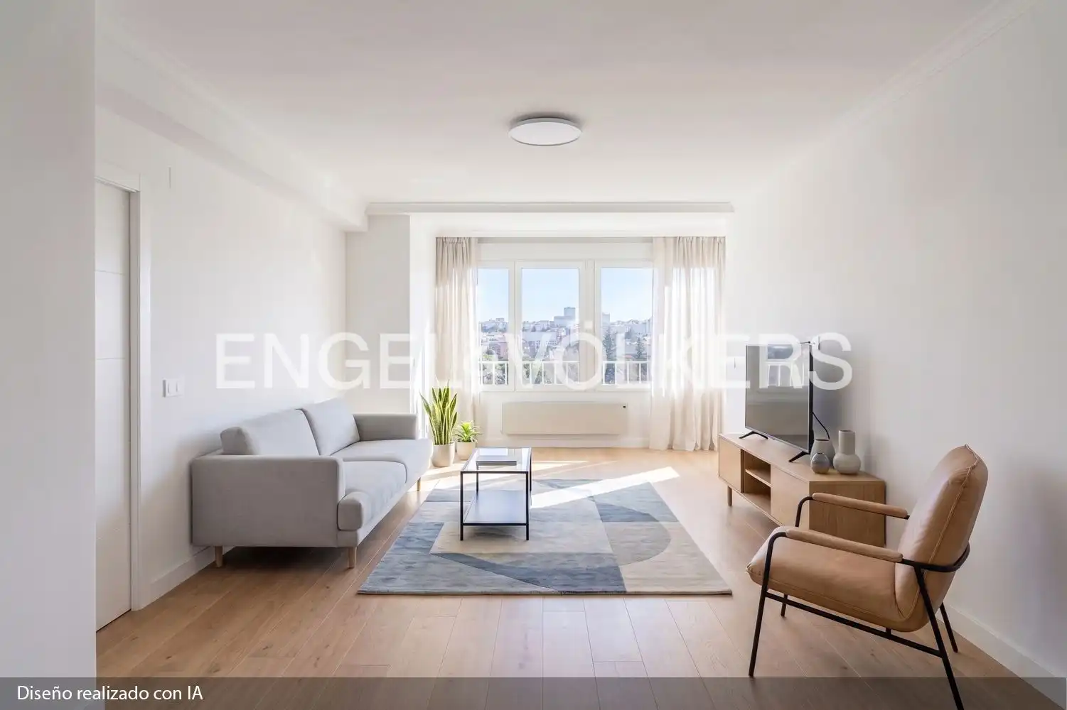 Sala de estar de Piso en venta en Madrid con Calefacción, Parquet y Terraza