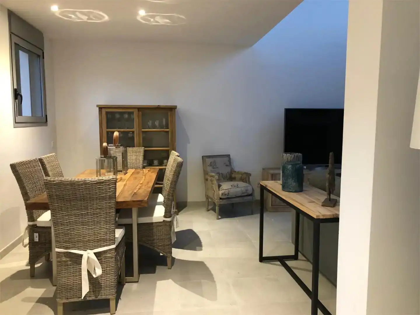 Comedor de Casa o chalet de alquiler en Es Mercadal con Aire acondicionado, Jardín privado y Piscina