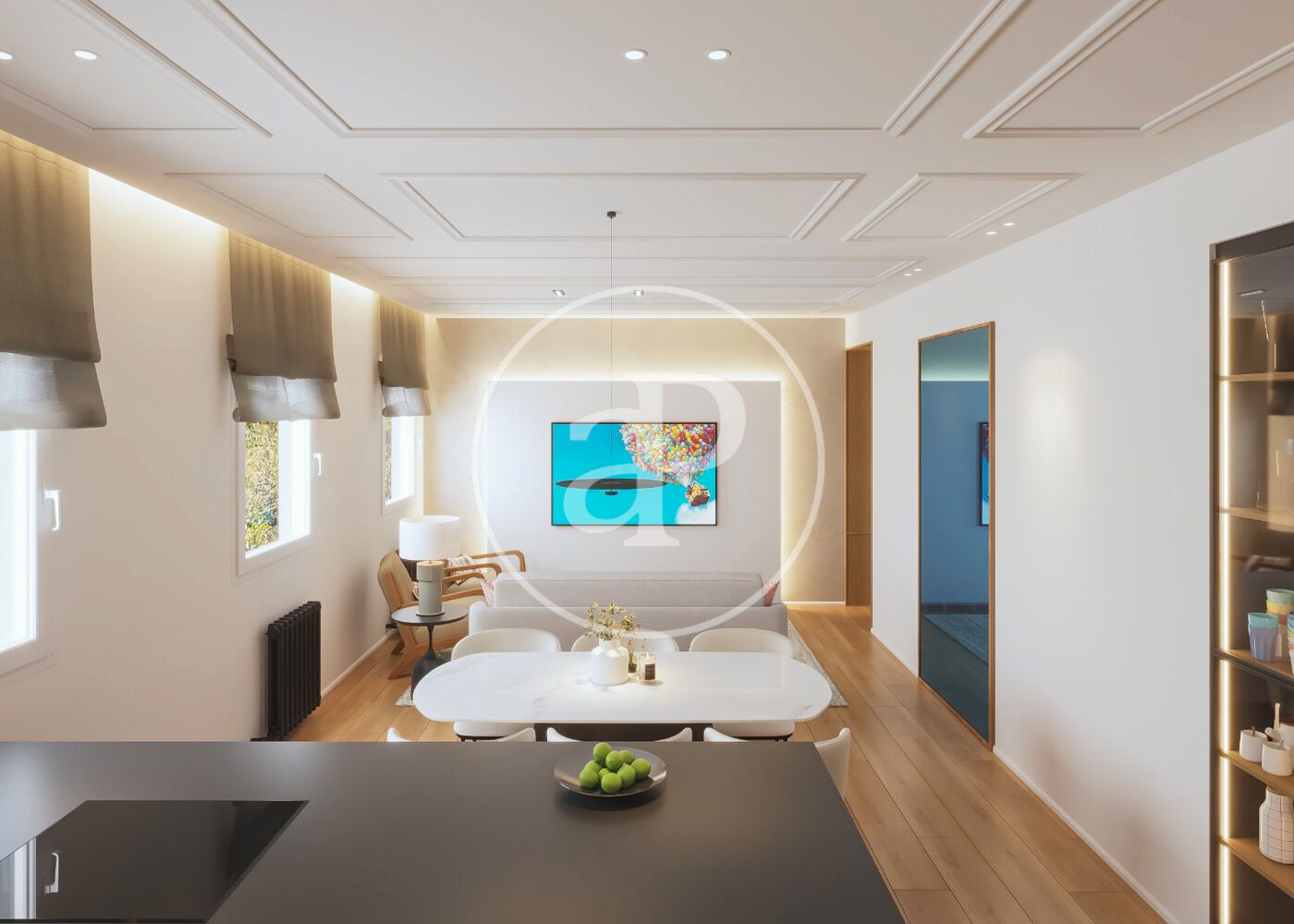 Sala de estar de Piso en venta en  Madrid Capital con Aire acondicionado y Calefacción