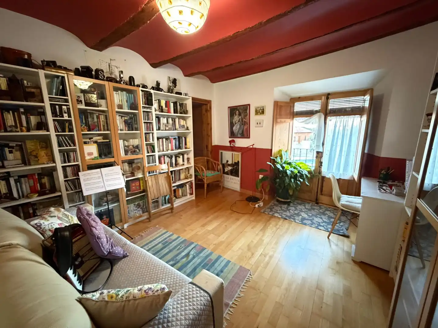 Sala d'estar de Casa o xalet en venda en Corcos amb Calefacció, Moblat i Forn