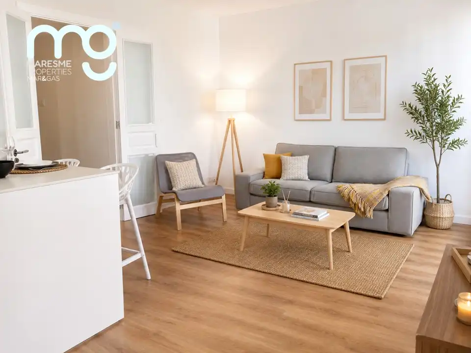Sala d'estar de Pis en venda en El Masnou amb Aire condicionat, Calefacció i Parquet