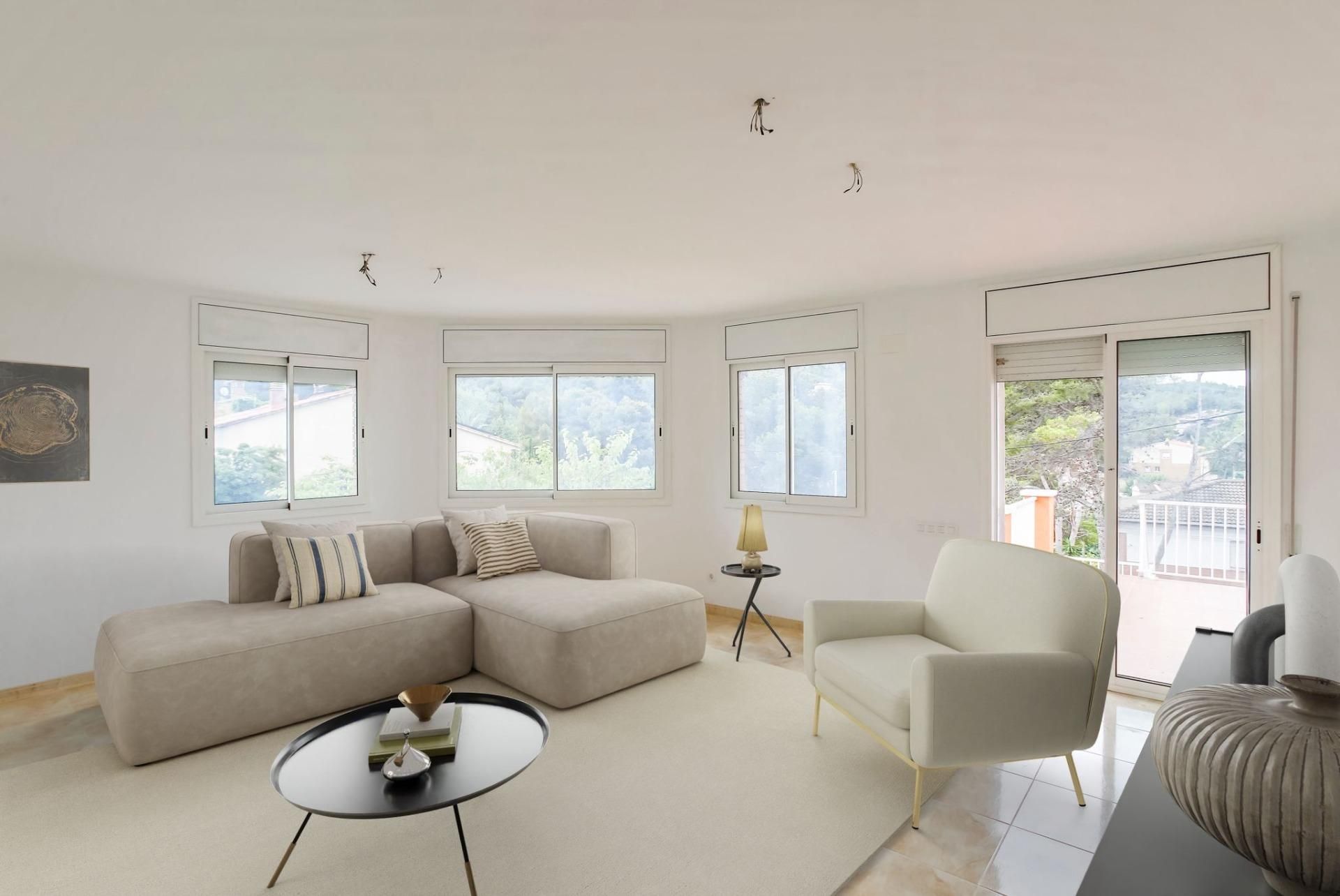 Sala d'estar de Casa o xalet en venda en Calafell amb Calefacció, Jardí privat i Terrassa