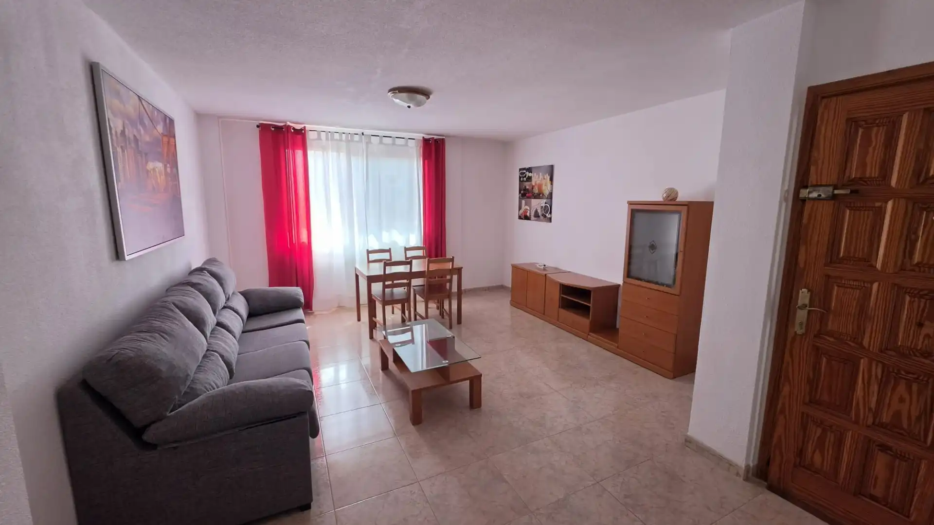Sala de estar de Piso de alquiler en  Santa Cruz de Tenerife Capital con Amueblado, Horno y Lavadora