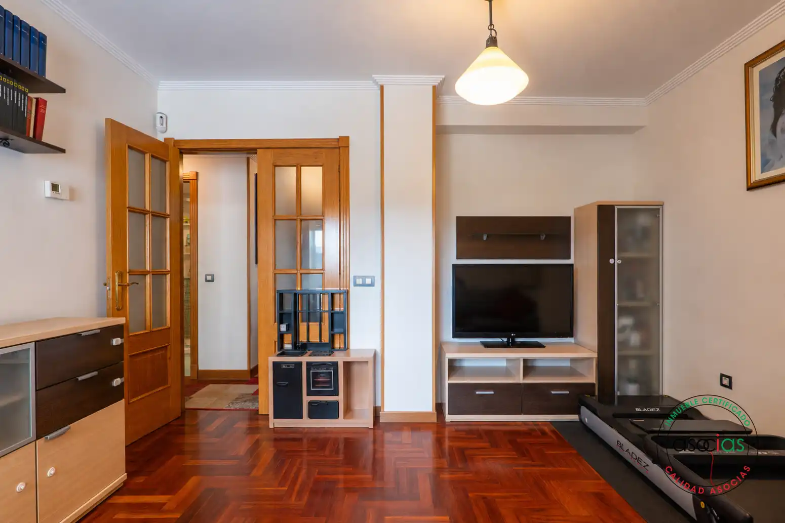Sala de estar de Piso en venta en Gijón  con Calefacción, Parquet y Terraza