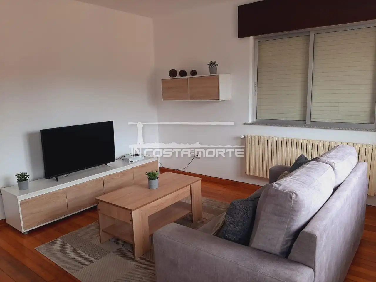Sala d'estar de Pis en venda en Mazaricos amb Calefacció, Parquet i Moblat