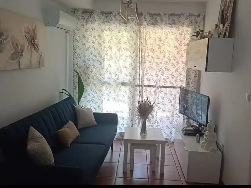 Wohnzimmer von Wohnung zur Miete in Torrox mit Klimaanlage, Schwimmbad und Balkon