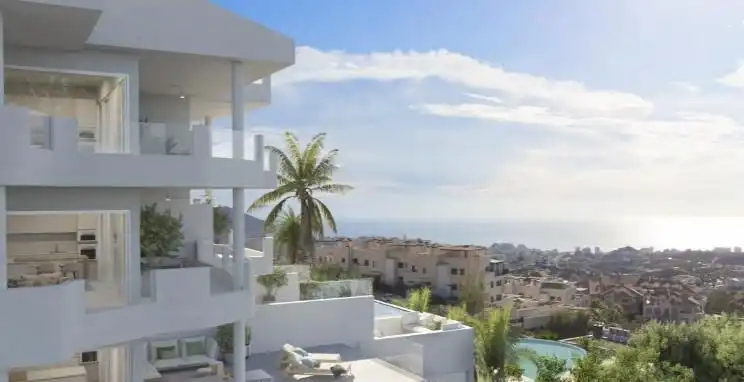 Exterior view of Apartments for rent in Benalmádena  with Air Conditioner, Private garden and Parquet flooring