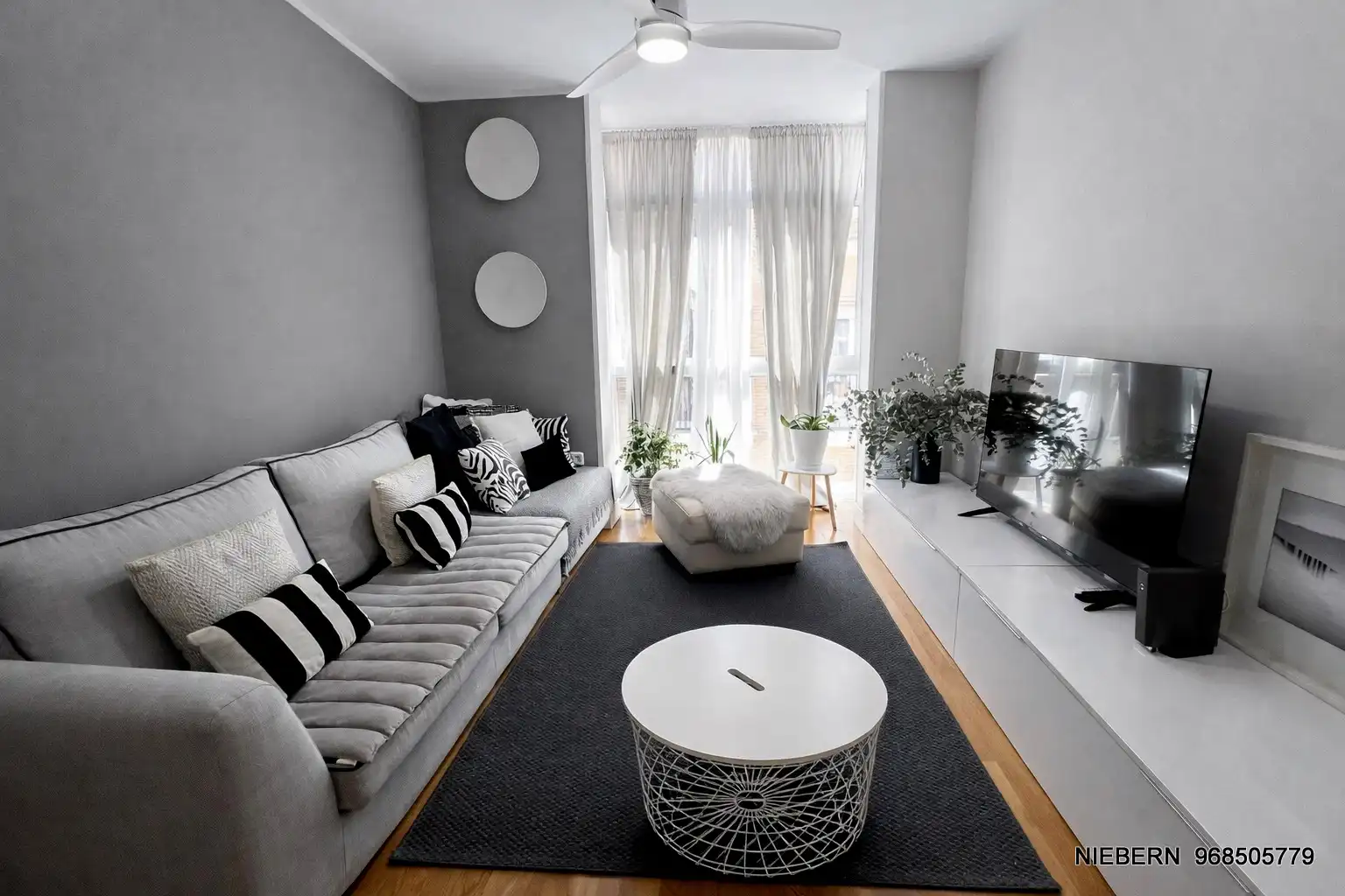 Sala de estar de Piso en venta en Cartagena con Aire acondicionado, Parquet y Amueblado