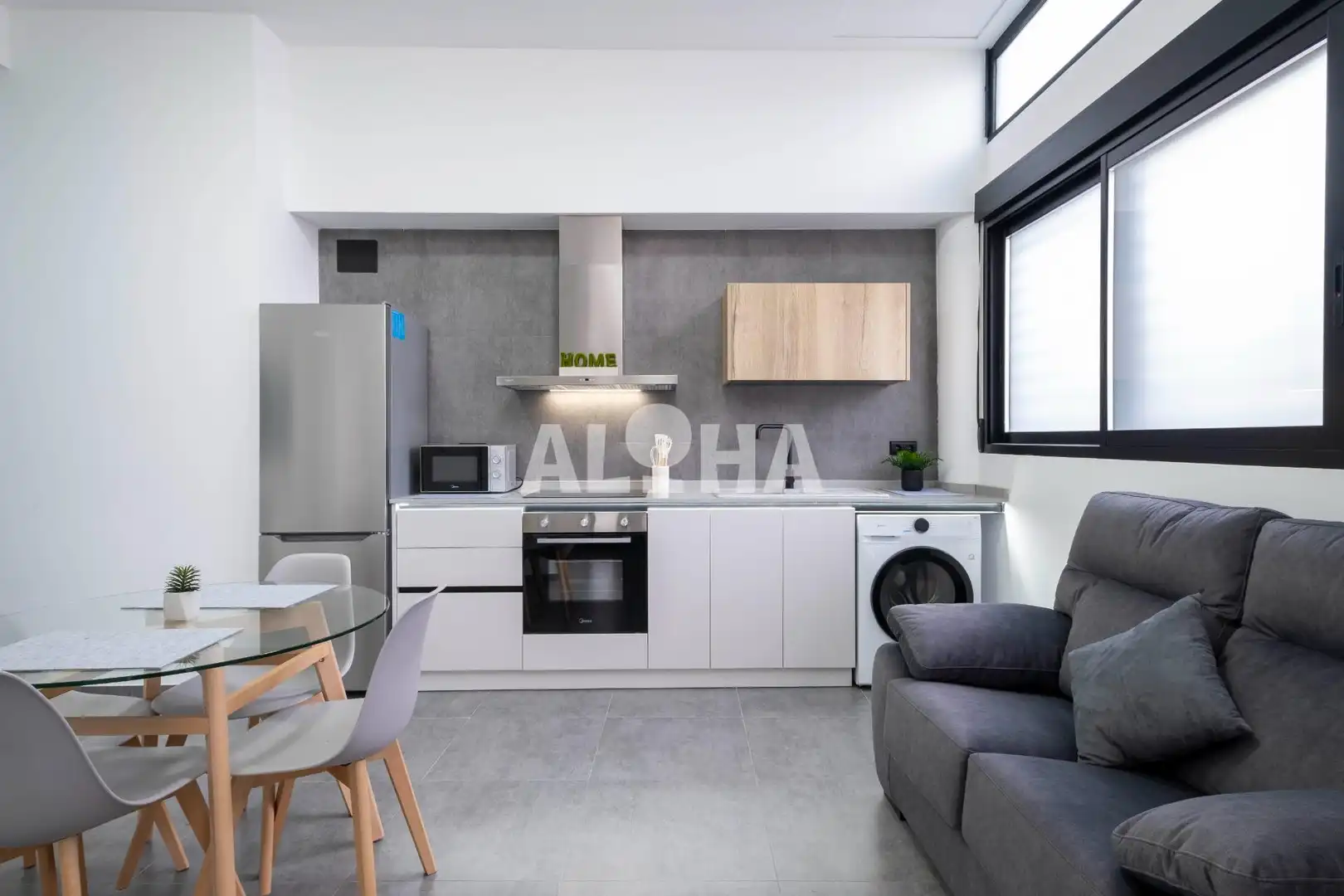 Cuina de Apartament de lloguer en Moncada amb Aire condicionat, Calefacció i Moblat