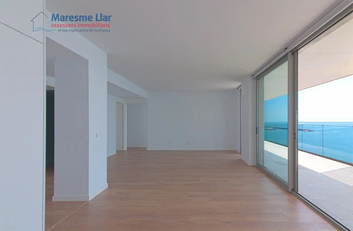 Sala de estar de Piso en venta en Mataró con Calefacción, Parquet y Terraza