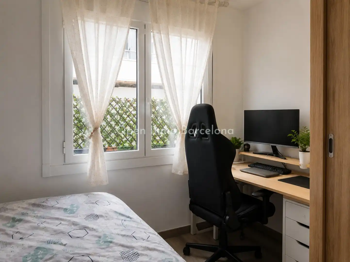 Schlafzimmer von Wohnung zur Miete in Sitges mit Klimaanlage, Heizung und Möbliert