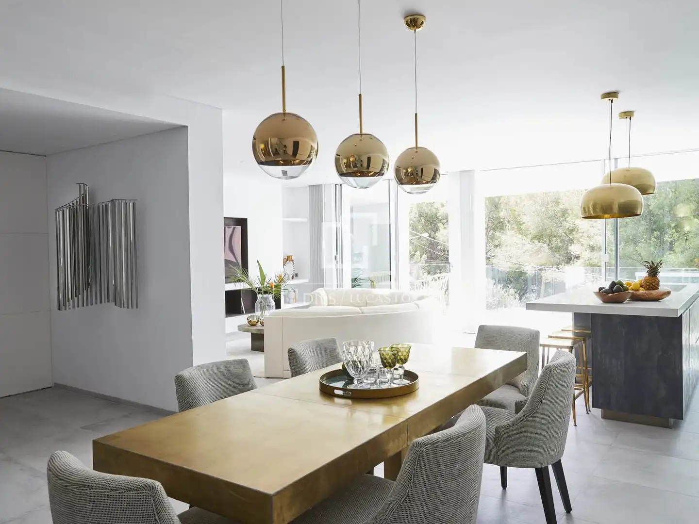 Dining room of Houses for sale in Santa Eulària des Riu  with Air Conditioner, Heating and Private garden
