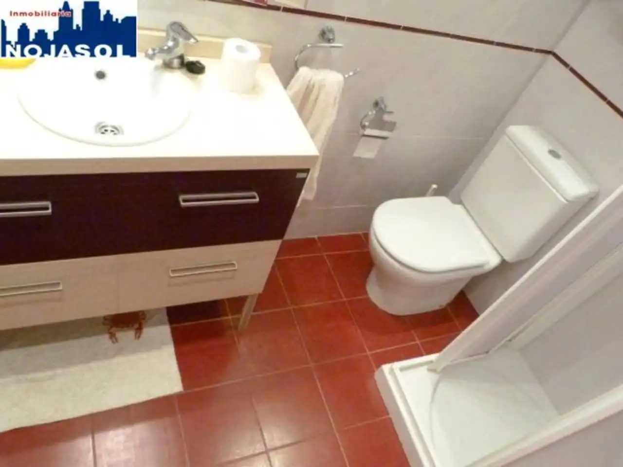 Bathroom of Flat for rent in Noja  with Heating, Terrace and Furnished