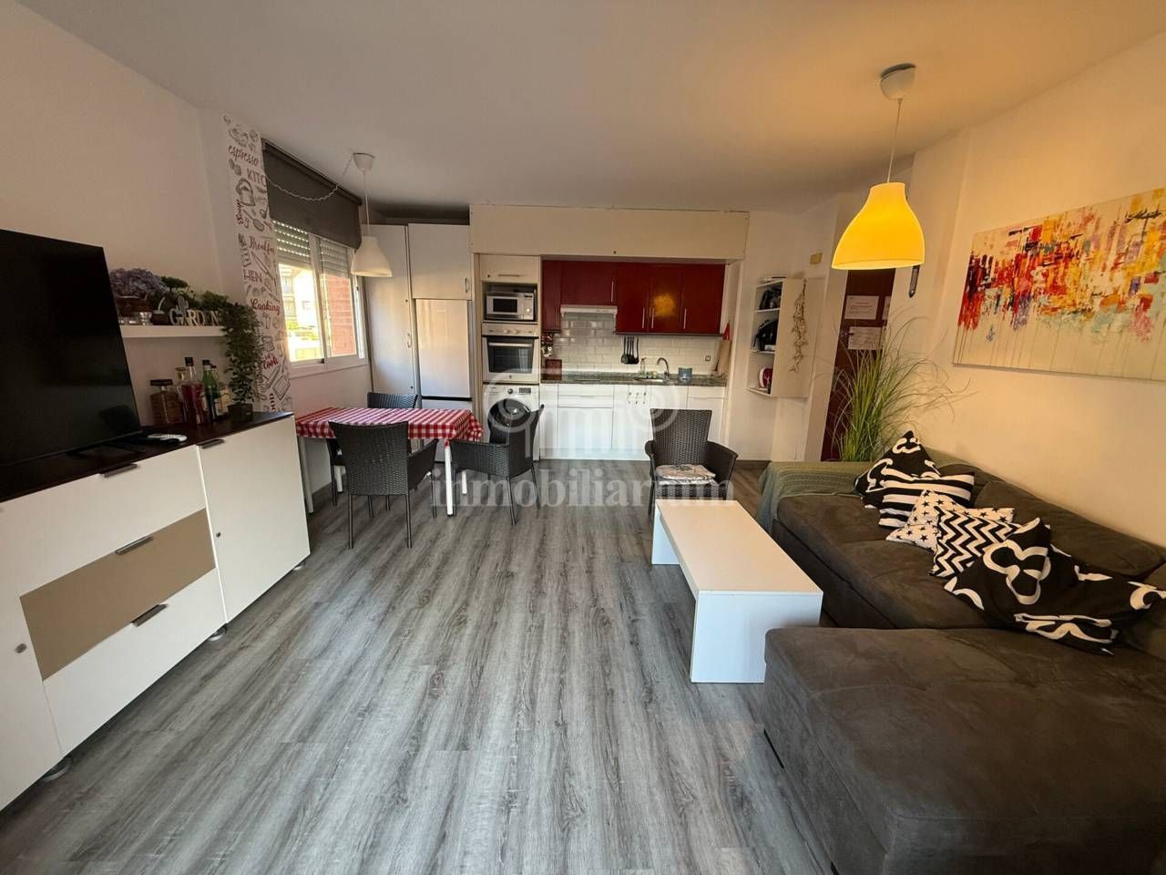 Sala d'estar de Pis en venda en Lloret de Mar amb Aire condicionat, Terrassa i Moblat