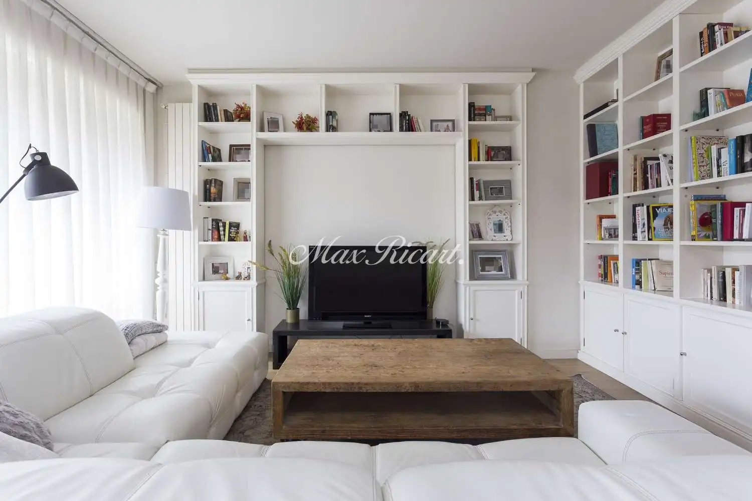 Wohnzimmer von Wohnung zur Miete in Barcelona mit Klimaanlage, Heizung und Terrasse