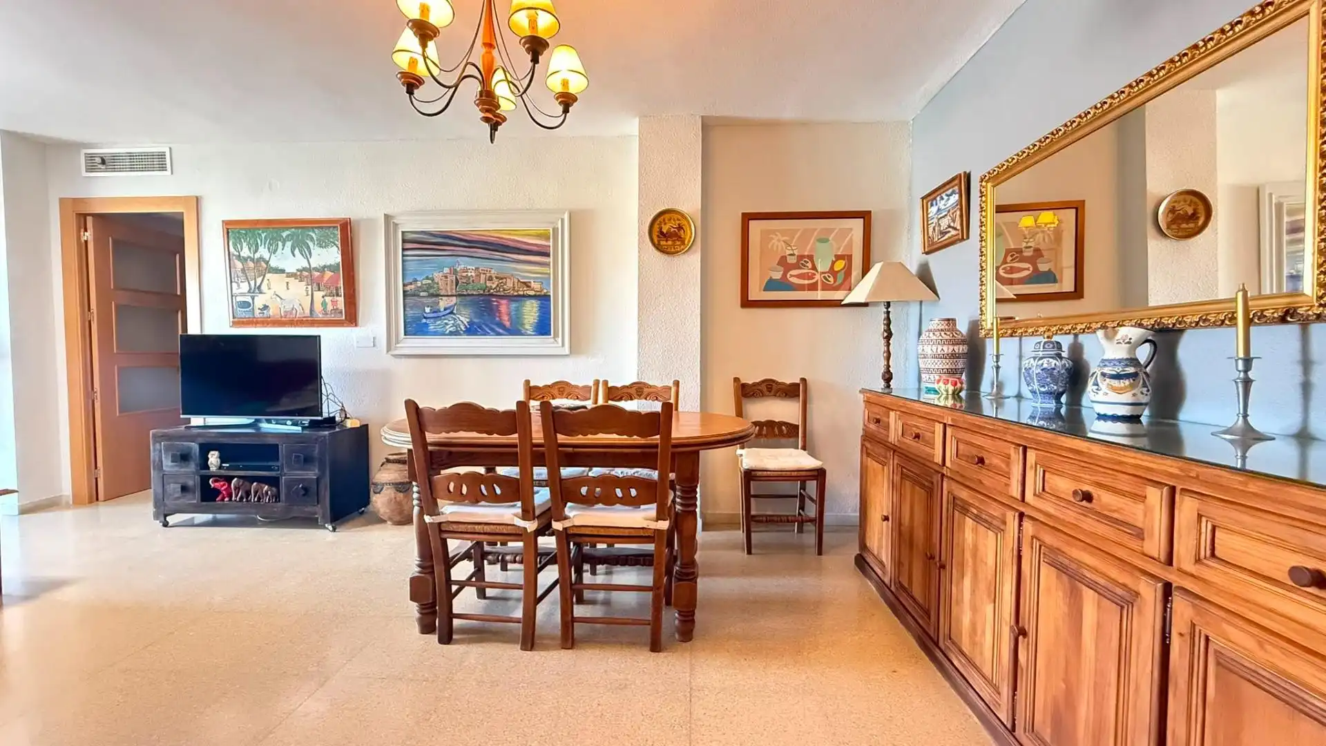 Dining room of Flat for sale in Águilas  with Air Conditioner, Storage room and Furnished
