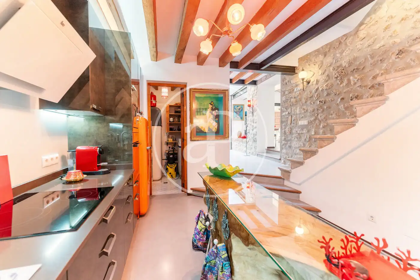 Cocina de Casa adosada en venta en Mancor de la Vall con Aire acondicionado, Calefacción y Jardín privado
