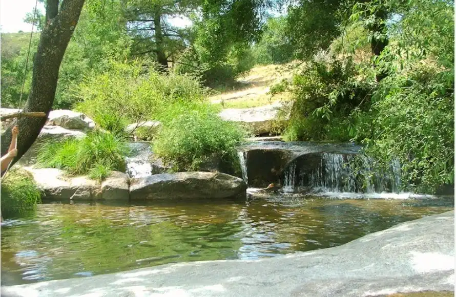 Piscina de Casa o xalet en venda en Santa María de la Alameda amb Calefacció, Jardí privat i Terrassa