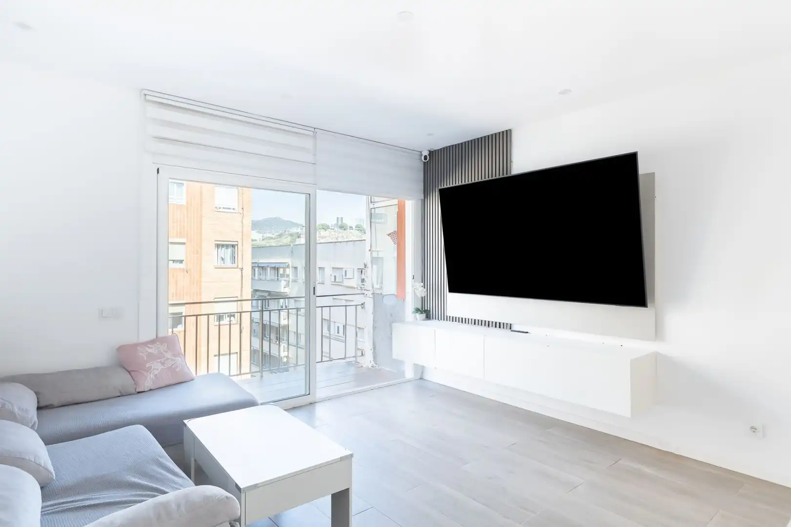 Sala d'estar de Pis en venda en Badalona amb Aire condicionat i Calefacció